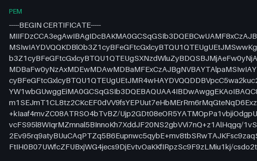 Preview of SAMPLE Leaf Certificate — IP Address SAN
