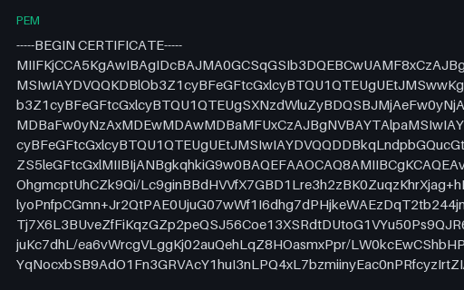 Preview of SAMPLE Leaf Certificate — Wildcard SAN