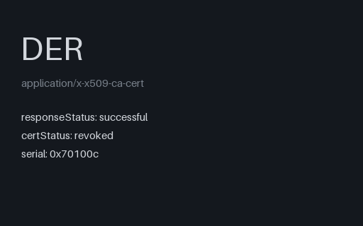 Preview of SAMPLE OCSP Response — Revoked