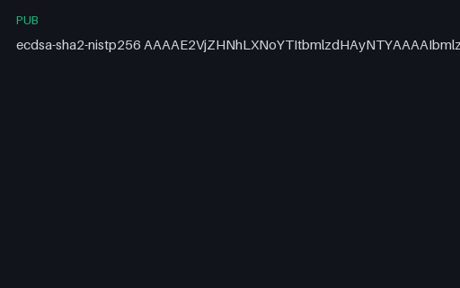 Preview of SAMPLE OpenSSH Public Key — ECDSA P-256