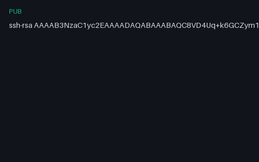 Preview of SAMPLE OpenSSH Public Key — RSA