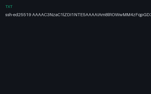 Preview of SSH authorized_keys — SAMPLE