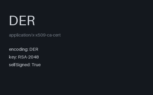 Preview of X.509 Certificate (DER) — Security SAMPLE