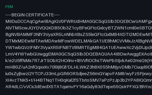 Preview of X.509 Certificate Chain (PEM) — SAMPLE