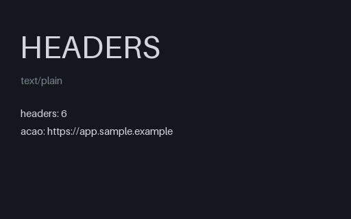 Preview of CORS Response Headers — SAMPLE