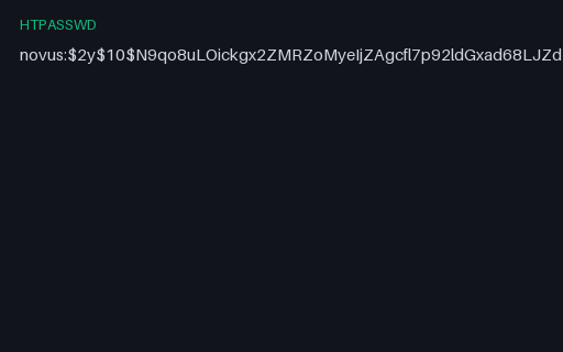 Preview of htpasswd (bcrypt) — SAMPLE