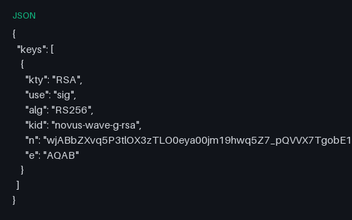 Preview of JWKS (RSA) — SAMPLE
