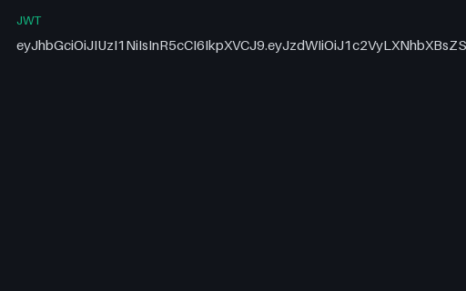 Preview of JWT (HS256) — SAMPLE
