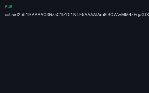 Preview of SSH Ed25519 Public Key — SAMPLE