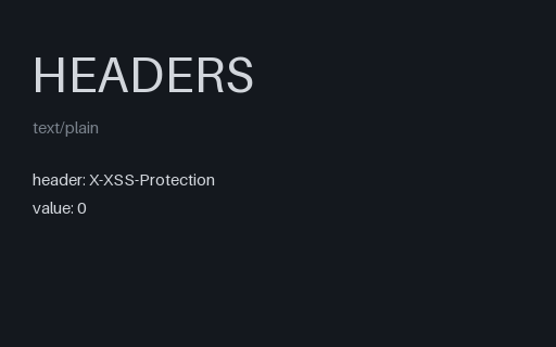 Preview of X-XSS-Protection Header — SAMPLE