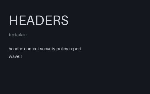 Preview of Security Header — Content Security Policy Report