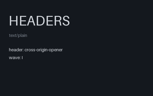Preview of Security Header — Cross Origin Opener