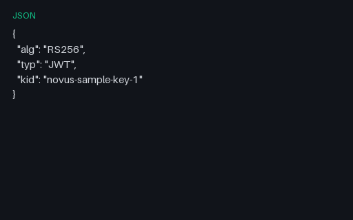 Preview of JWT Header Claims — RS256 SAMPLE