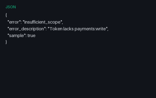 Preview of OAuth Error — Insufficient Scope