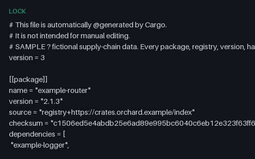 Preview of Cargo.lock (version 3, Legacy)