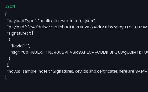 Preview of SBOM Attestation Envelope (cosign Shape)