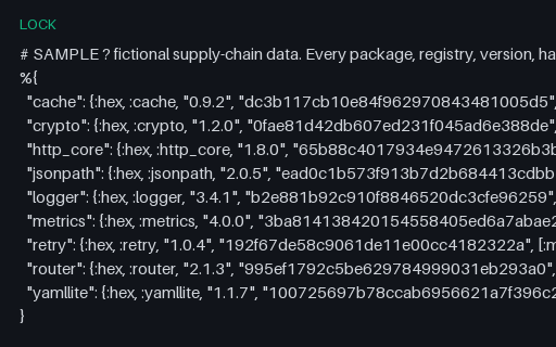 Preview of mix.lock (Elixir)