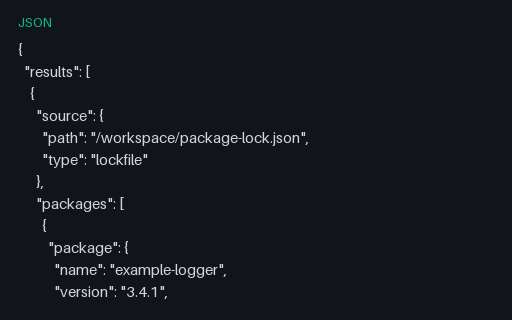 Preview of OSV-Scanner Report (JSON)