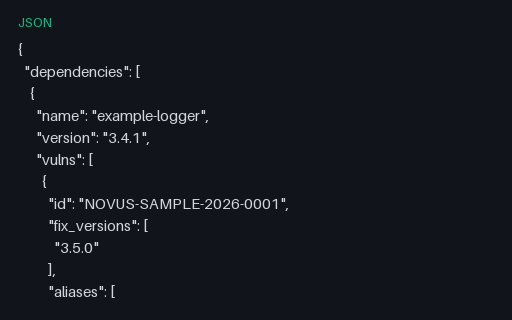 Preview of pip-audit Report (JSON)