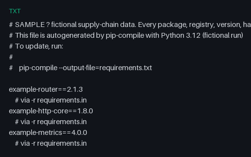 Preview of pip-compile Annotated requirements.txt