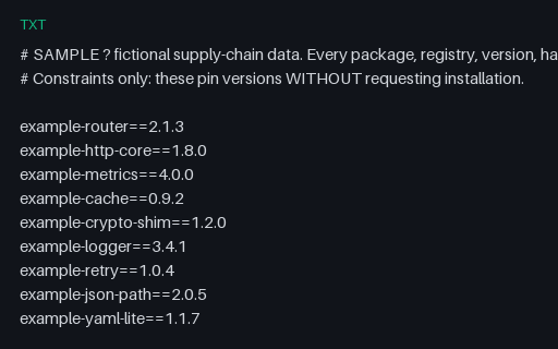 Preview of pip constraints.txt