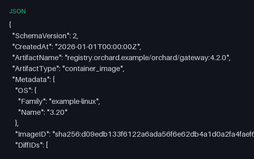 Preview of Trivy Container Image Scan Report (JSON)