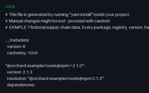 Preview of yarn.lock (Berry, __metadata version 8)