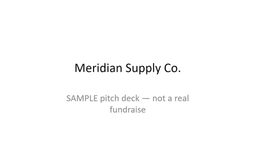 Preview of Pitch Deck (PPTX, SAMPLE)