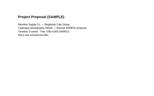 Preview of Project Proposal (PDF, SAMPLE)