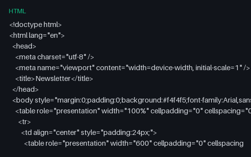 Preview of Responsive HTML Email Template