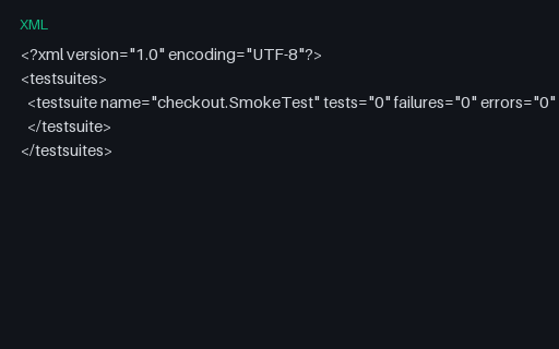 Preview of JUnit XML — Empty Suite (Zero Tests)