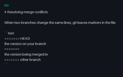 Preview of Merge Conflict - Real Region Beside Marker Lookalikes