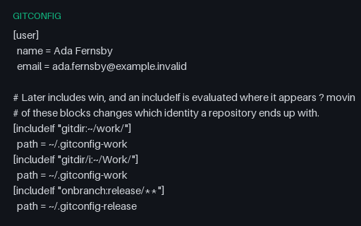 Preview of Gitconfig - includeIf Conditions in Four Flavours