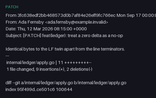 Preview of Git Patch - LF Line Endings Throughout