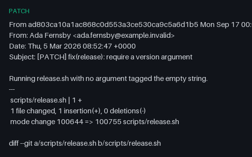 Preview of Git Patch - Mode Change Plus Content Edit
