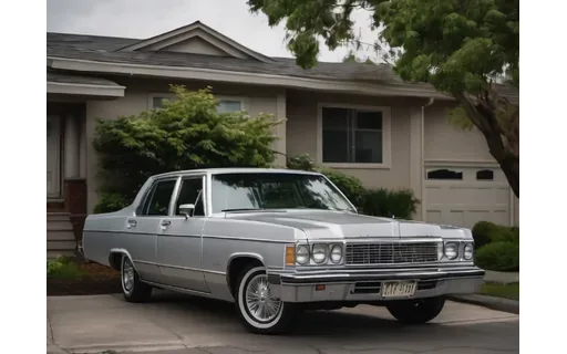Preview of Parked sedan on a suburban street