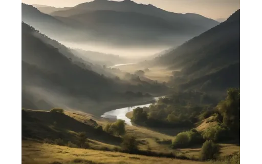 Preview of Mist drifting through a mountain valley