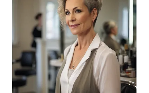 Preview of Salon owner at the mirror