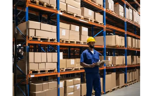 Preview of Warehouse worker checking stock