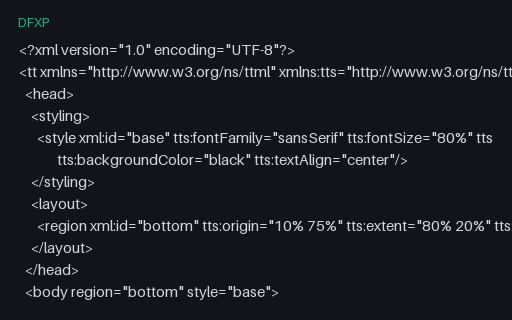 Preview of DFXP — TTML Under Its Other Extension