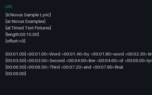 Preview of LRC — Enhanced Word-Level Timing