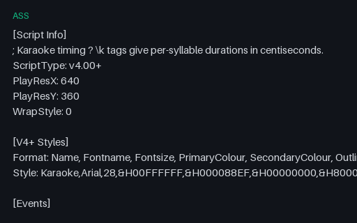 Preview of ASS — Karaoke Timing and Override Tags