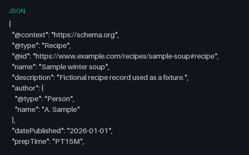 Preview of JSON-LD Recipe with steps and nutrition