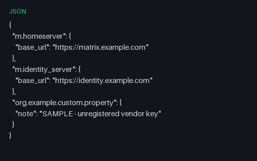 Preview of Matrix client discovery (m.homeserver)