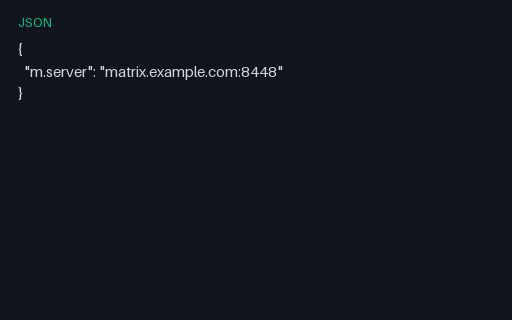 Preview of Matrix server delegation (m.server)
