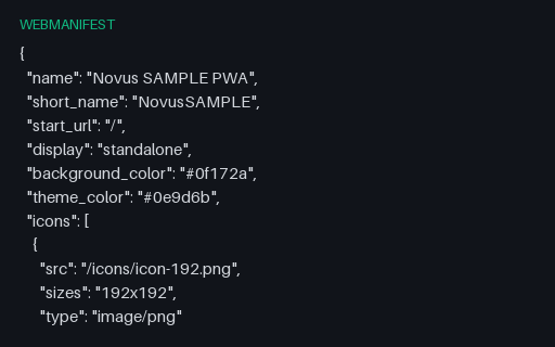 Preview of Web App Manifest — PWA Shell SAMPLE