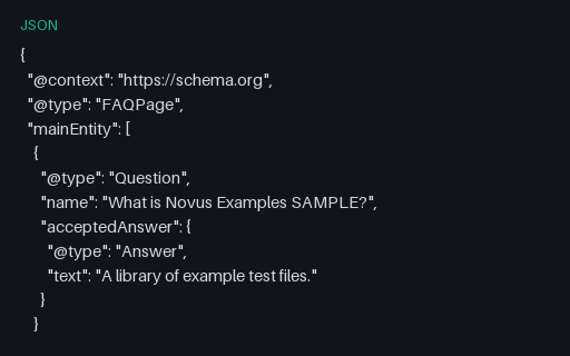 Preview of JSON-LD — Faq Page SAMPLE