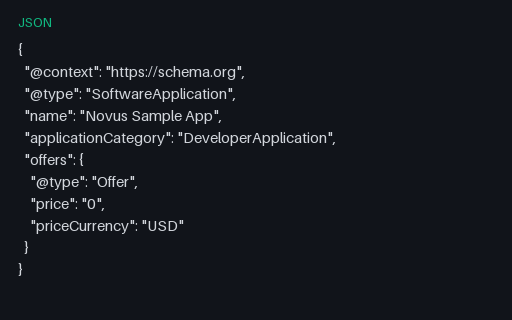 Preview of JSON-LD — Software App SAMPLE