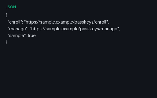 Preview of Well-Known — Passkey Endpoints