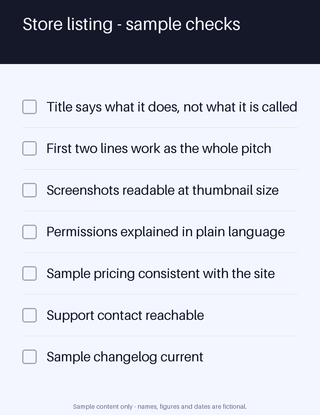 Listing Copy Checklist canonical preview